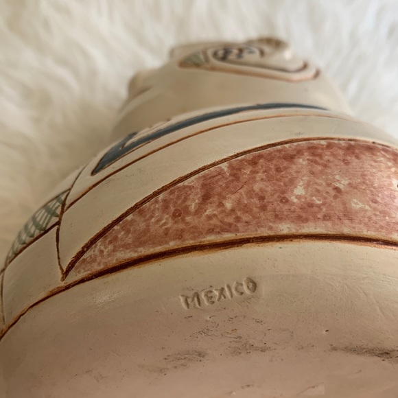 Vintage Mexican Pottery hand painted Pitcher Water/vase X10 - Picture 12 of 12